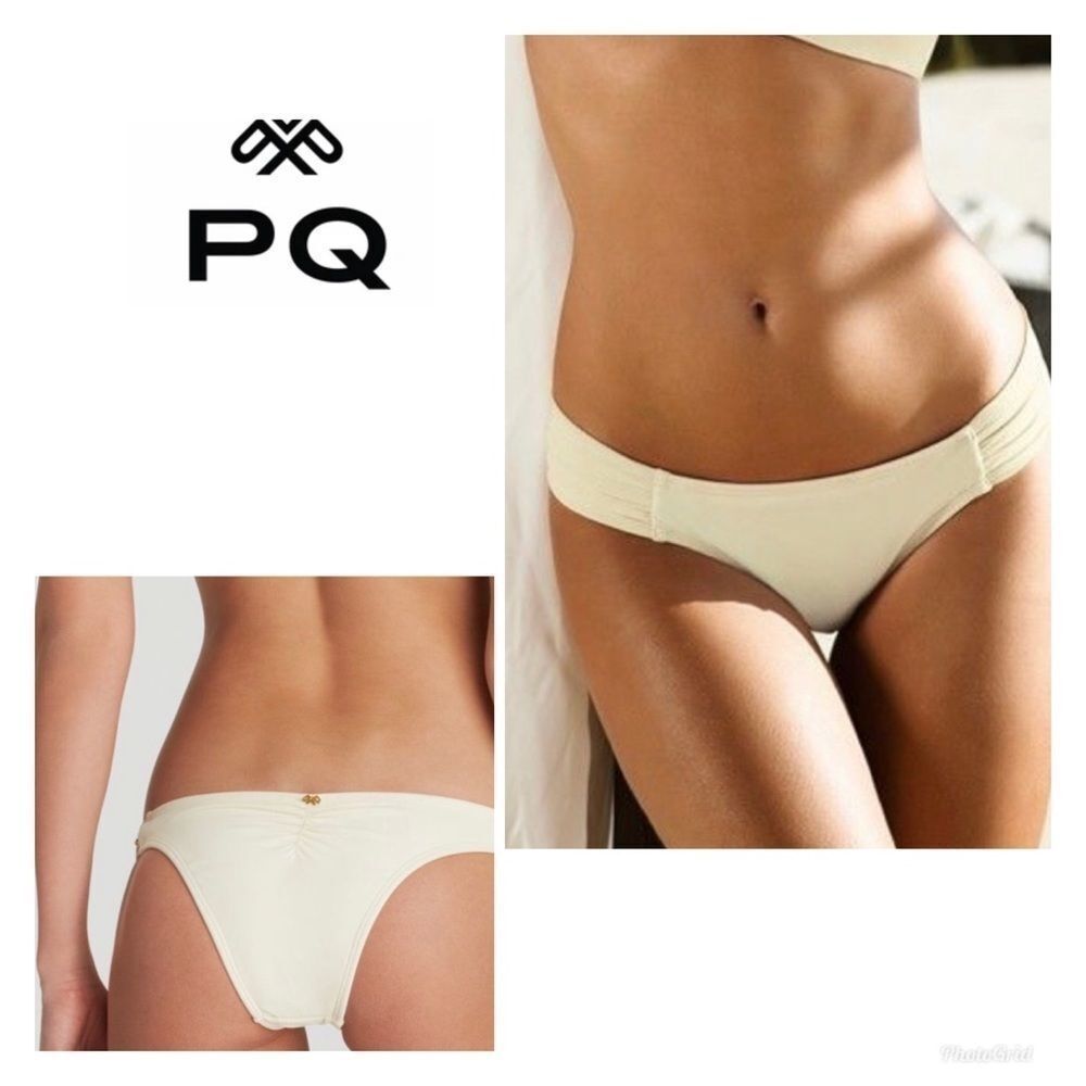 PILYQ pearl faux skin teeny bikini bottom. NWT